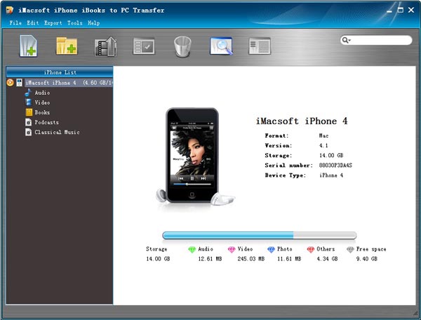 iMacsoft iPhone iBooks to PC Transfer screenshot