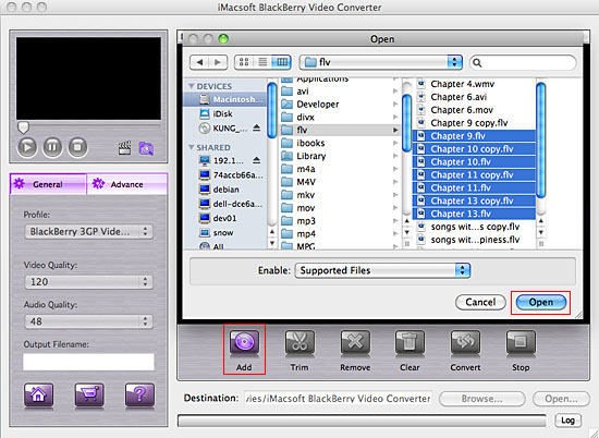 iMacsoft BlackBerry Video Converter for Mac