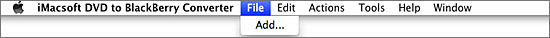 iMacsoft DVD to BlackBerry Converter for Mac