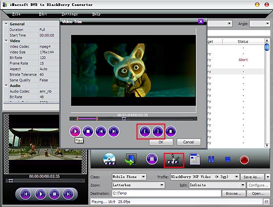 iMacsoft DVD to BlackBerry Converter