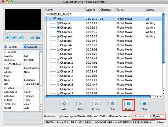 iMacsoft dvd to iphone converter for mac