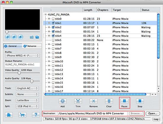 iMacsoft DVD to MP4 Converter for Mac