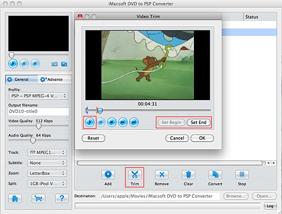 iMacsoft DVD to PSP Converter for Mac