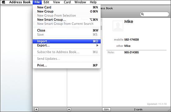 iMacsoft iPhone contact to Mac Transfer