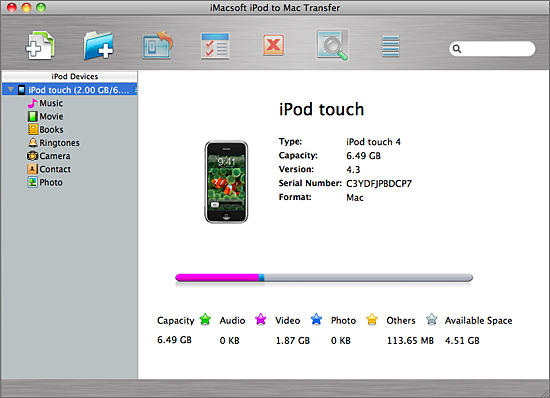 iMacsoft iPod to Mac Transfer