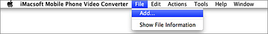 iMacsoft Mobile Phone Video Converter for Mac